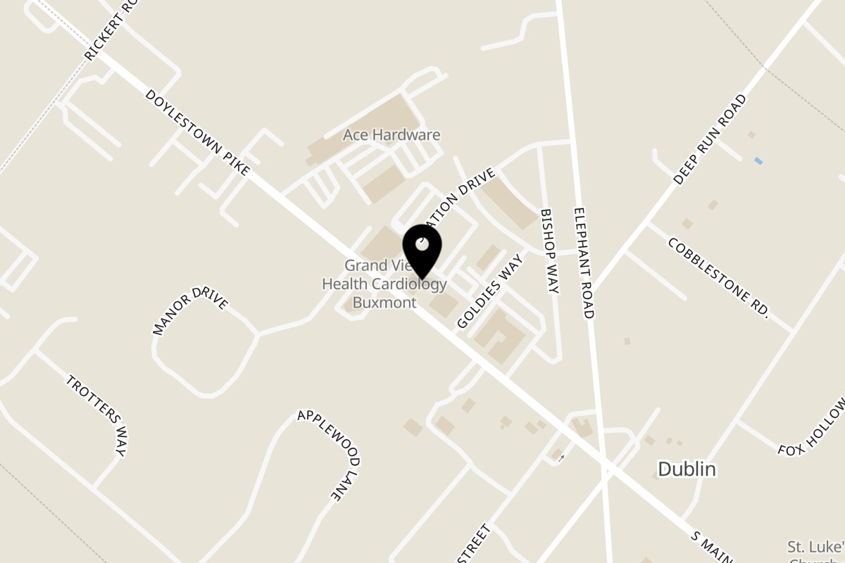 Map showing the location of Refuel at The Station on 139 N Main St in Dublin